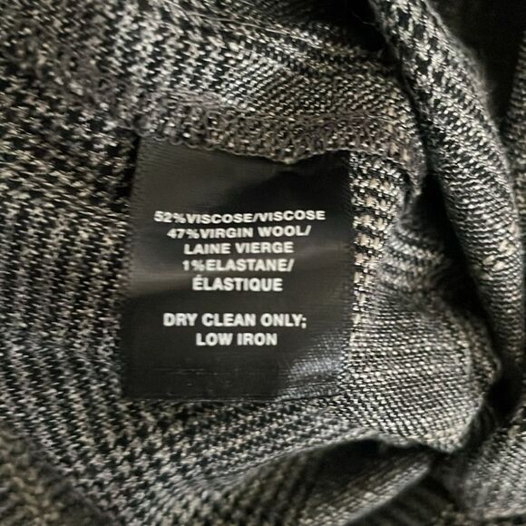 Lafayette 148 New York Gray Plaid Trousers Sz 12 - Picture 7 of 8